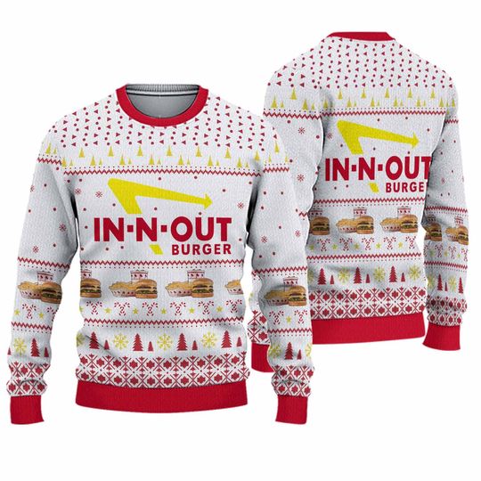 In N Out Burger Ugly Christmas Sweater GHVMMQI2