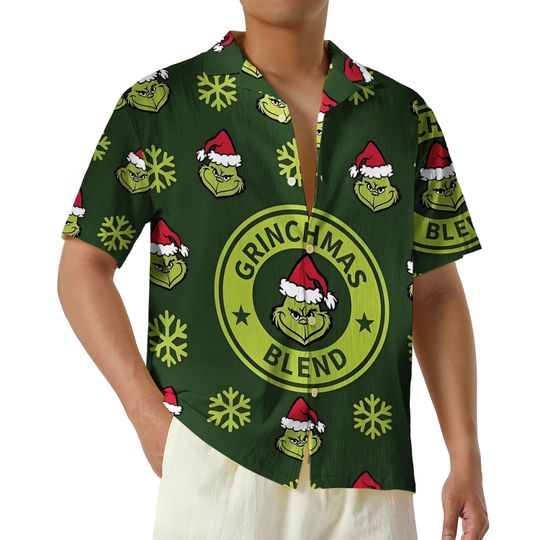 Merry Grin Hawaiian Shirt, Ew Christmas funny character Hawaii Shirt, Ew People Shirt, Grin Christmas Gift