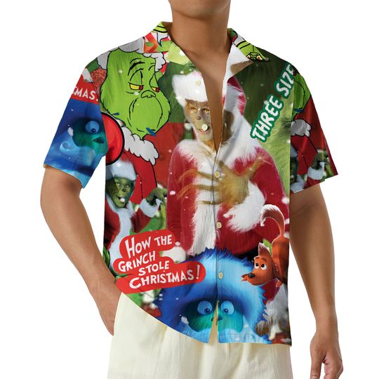 funny character Christmas Hawaiian Shirt, Cindy Lou Who Max Dog funny character Button Up Shirt, Whoville University Shirt, Merry Grin Shirt