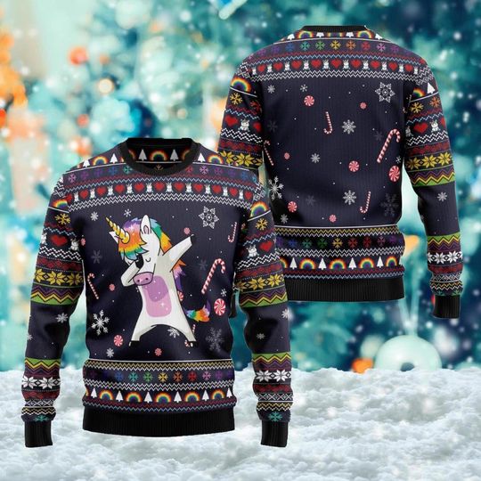 Funny Animal 3D All Over Printed T-shirt, Snowflakes Ugly Christmas Sweater Fan Gift, Xmas Sweatshirt, Christmas Gift For Men Women Kid