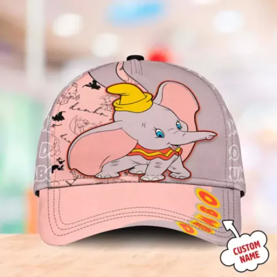 Grey Elephant Oversized Ears Baseball Cap MOTHER DAY GIFT US SIZE ALL OVER PRINT