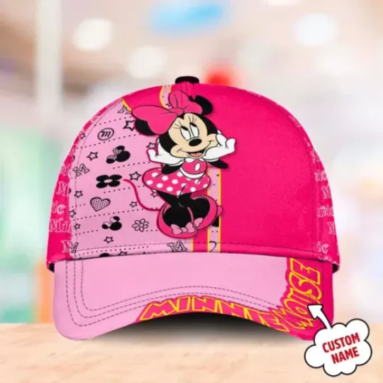 Pinky Big Bow Mouse Girlfriend Baseball Cap MOTHER DAY GIFT ALL OVER PRINT