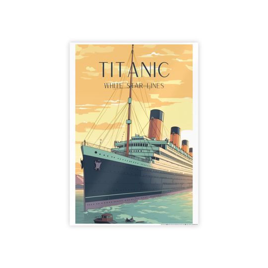 Digital Download Titanic Travel Print - Titanic Poster, Ocean Liner Print, Wedding Gift, Travel Gift, Graduation Gift, Birthday Gift