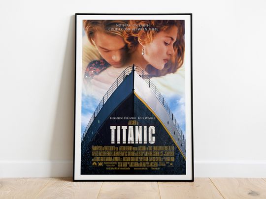Titanic, James Cameron, Leonardo DiCaprio, 1997 - High Quality Retro Movie Poster, Premium Semi-Glossy Paper