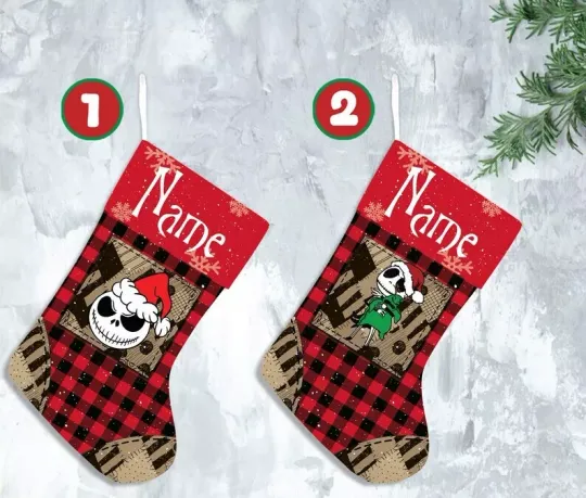 Personalized The Nightmare Before Christmas Characters Xmas Gift Stocking