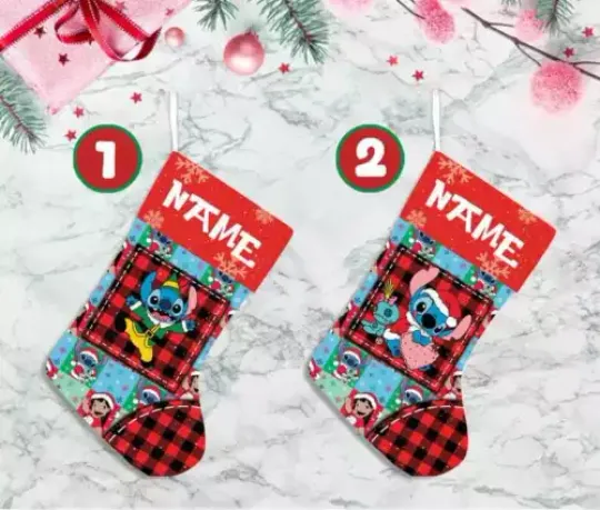 Personalized Stitch Costume Christmas Tis The Season To Be Jolly Stocking