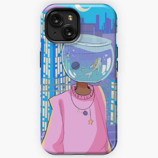Cute Fish bowl girl iPhone Case