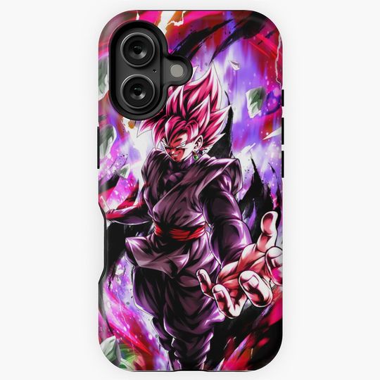 Goku Black Super Saiyan Rose iPhone Case