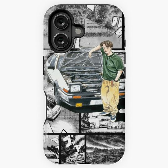 Initial D / Takumi Fujiwara - Manga Wall Design (Version 1) iPhone Case