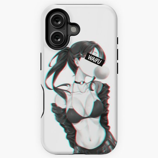Cute anime girl waifu material iPhone Case