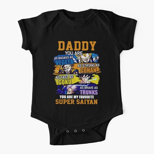 Daddy Super Saiyan Dragon Ball Z Baby One-Piece
