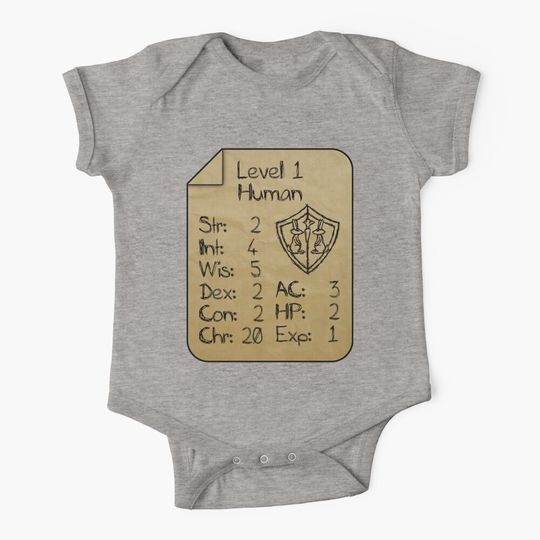 Level 1 - Human [only for Nerd Babies] Baby One-Piece