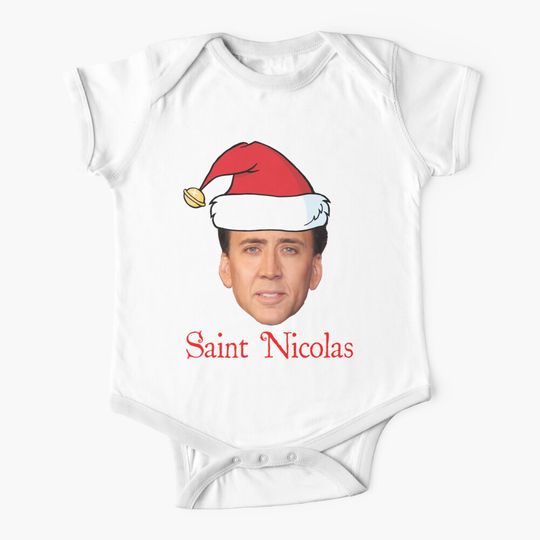 Saint Nicolas Cage Christmas  Baby One-Piece
