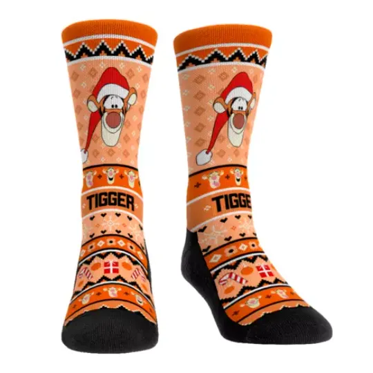 Winnie The Pooh Character Tigger Face Santa Hat Merry Christmas Fit Socks