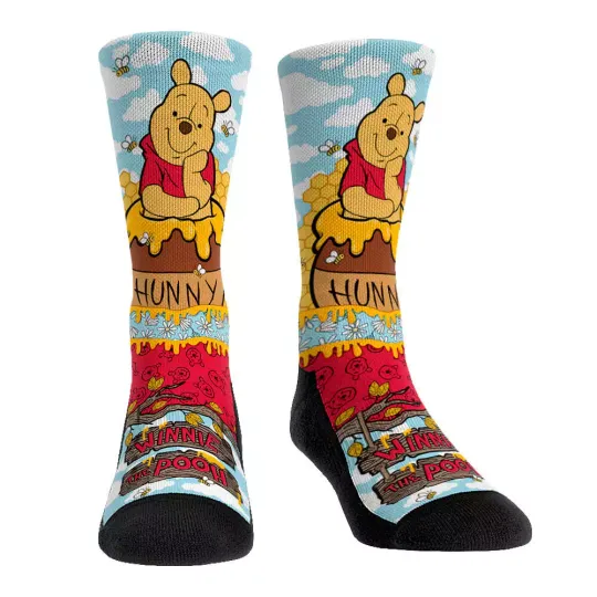 Cute Pooh Bear In Hunny Jar Winnie The Pooh Honey Bear Christmas Fit Socks