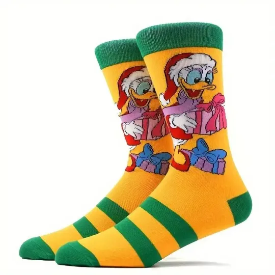 Daisy Duck And Christmas Gifts Welcome To Season Of Joy Fit Socks