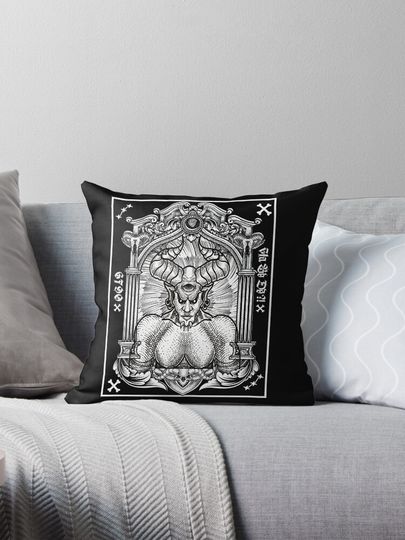 Gothic Evil - Gothic 666 Satan Baphomet Pillow
