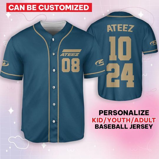 Ateez Team Baseball Jersey, Ateez Sports Team Baseball Jersey, Ateez World Tour Jersey, Ateez Team A Team Z