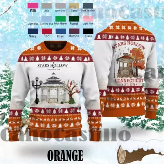 Gilmore Girls Stars Hollow Ugly Sweater, Star Hollow Connecticut Christmas