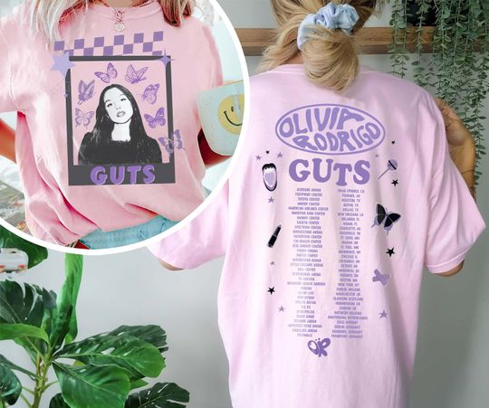Olivia Rodrigo Guts Olivia Rodrigo Guts Merch, Guts Tour 2024 , GUTS world tour 2024 , Olivia Rodrigo Album GUTS