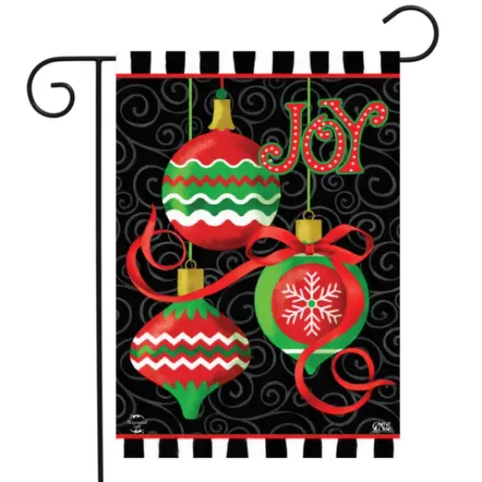 Joy Ornaments Christmas Garden Flag