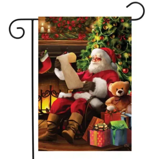 Naughty or Nice Christmas Garden Flag