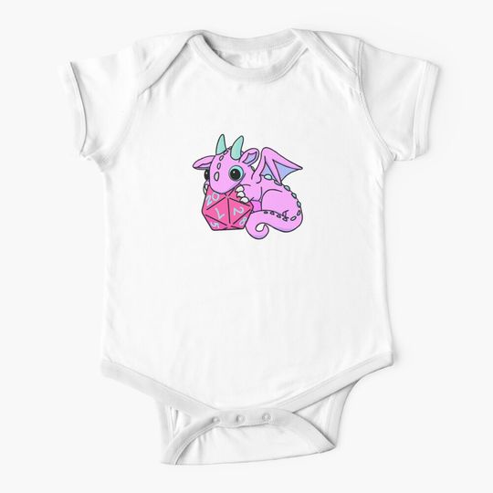 Pink Dice Goblin Dragon Baby Baby One-Piece
