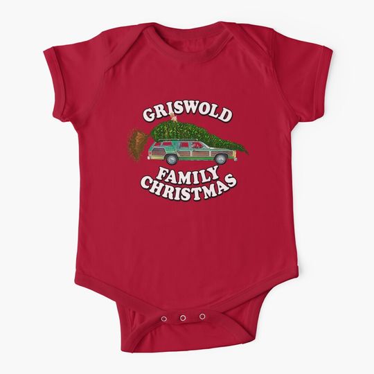 Griswold Family Christmas Pine Station Wagon Baby One-Piece