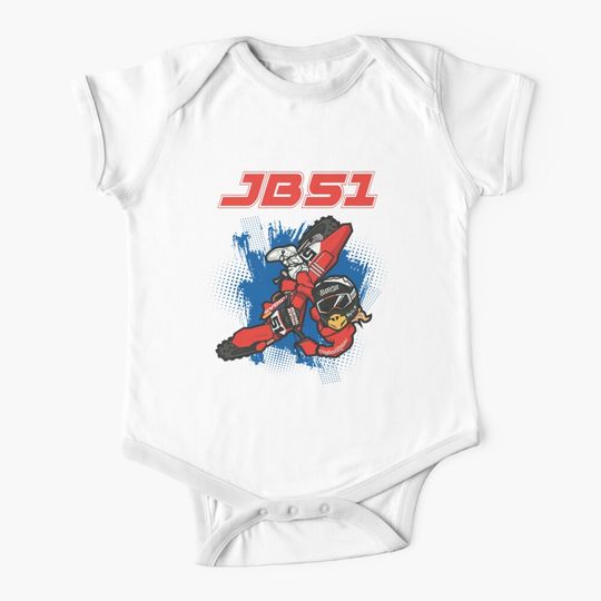 Justin JB51 Barcia motocross Dirt bike Champion 51 Gift Design 2021 2022 Baby One-Piece