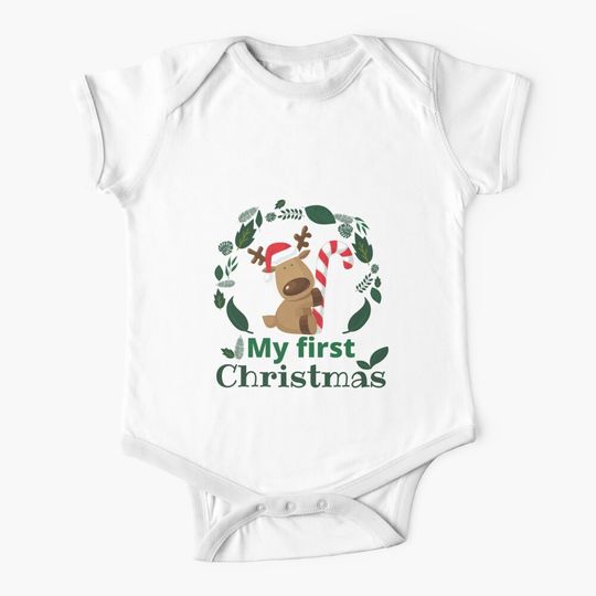 My 1st Christmas Outfit for Baby Boy & Baby Girl Baby One-Piece