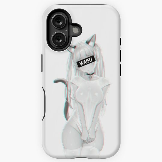 Cute anime girl waifu material iPhone Case