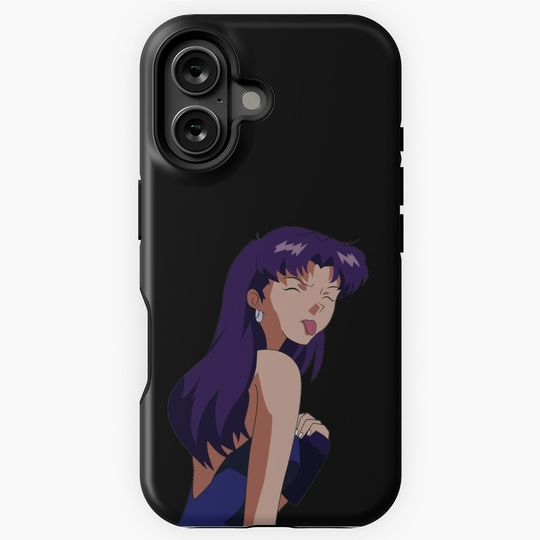 Misato sticking out his tongue iPhone Case