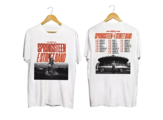 Discover Springsteen And E Street Band Music Tour 2024 Shirt - White Shirt