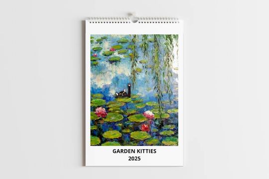Cats in Famous Gardens 2025 Calendar