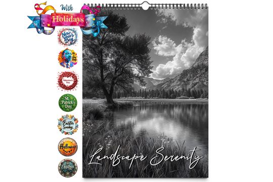 2025 Landscape Serenity Wall Calendar