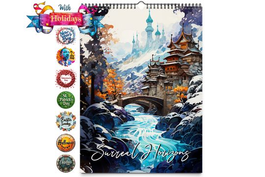 2025 Surreal Horizons Wall Calendar