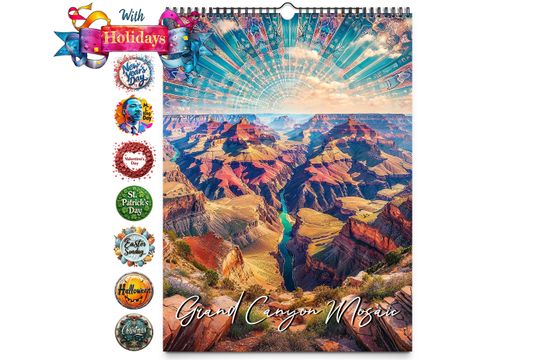 2025 Grand Canyon Mosaic Wall Calendar