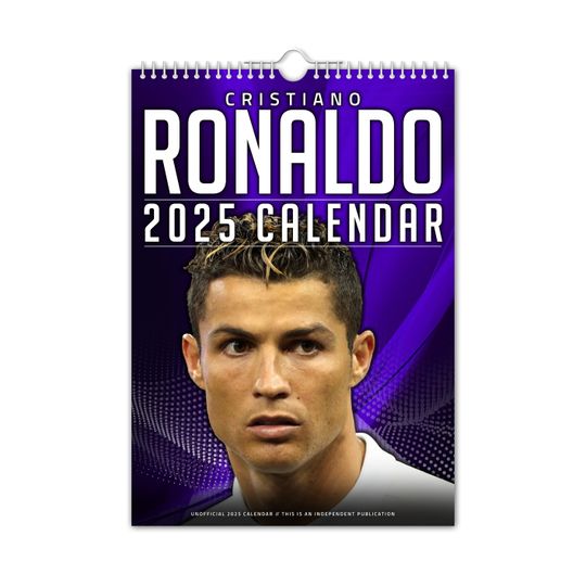 Cristiano Ronaldo - 2025 Wall Calendar // Christmas / Birthday / Gift Idea / Present / Novelty / Football / CR7