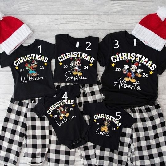 Disney Mickey And Friends Merry Christmas T-Shirt, Disney Family Matching Christmas Pajamas, Disney Group Matching Winter Holiday Shirt
