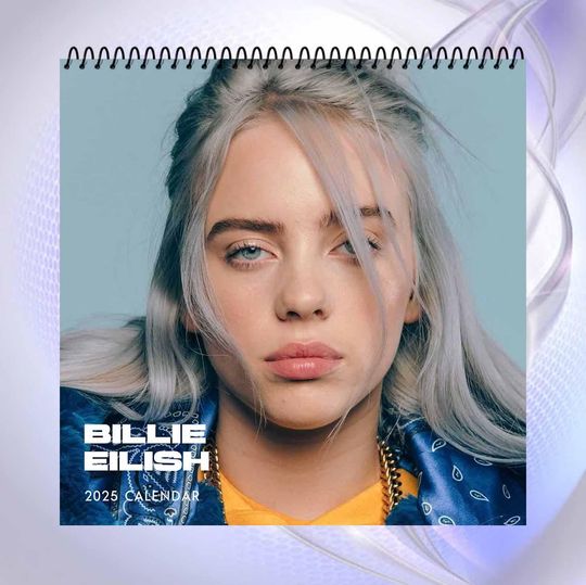 Billie Eilish Calendar 2025, Idol Calendar, Yearly Calendar, Custom Photos Calendar, 12 Month Photos Calendar