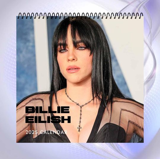 Billie Eilish Calendar 2025, Idol Calendar, Yearly Calendar, Custom Photos Calendar, 12 Month Photos Calendar