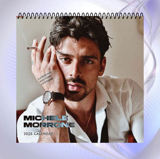Michele Morrone Calendar 2025, Idol Calendar, Yearly Calendar, Custom Photos Calendar, 12 Month Photos Calendar
