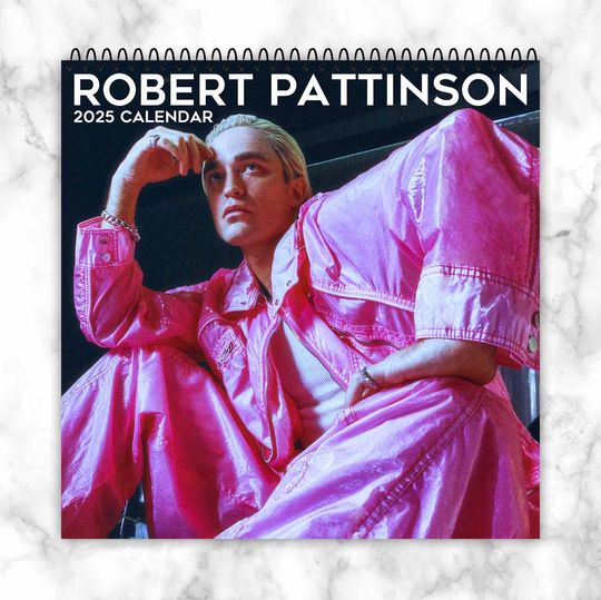 Robert Pattinson Calendar 2025, Idol Calendar, Yearly Calendar, Custom Photos Calendar, 12 Month Photos Calendar