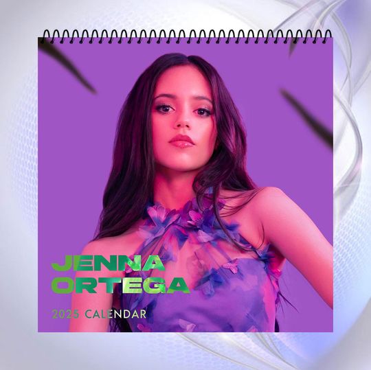 Jenna Ortega Calendar 2025, Idol Calendar, Yearly Calendar, Custom Photos Calendar, 12 Month Photos Calendar