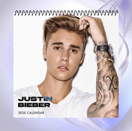 Justin Bieber Calendar 2025, Idol Calendar, Yearly Calendar, Custom Photos Calendar, 12 Month Photos Calendar