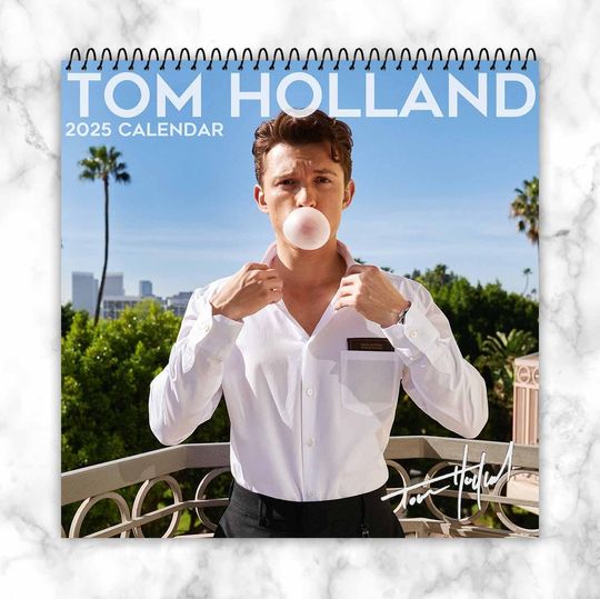 Tom Holland Calendar 2025, Idol Calendar, Yearly Calendar, Custom Photos Calendar, 12 Month Photos Calendar