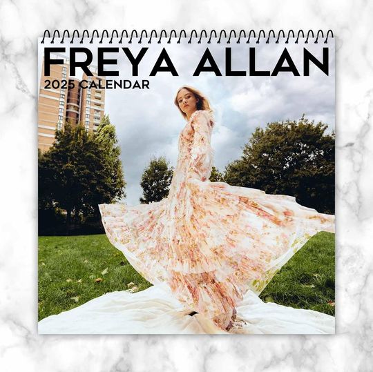 Freya Allan Calendar 2025,  Idol Calendar, Yearly Calendar, Custom Photos Calendar, 12 Month Photos Calendar