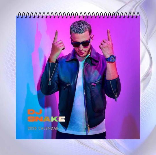 DJ Snake Calendar 2025, Idol Calendar, Yearly Calendar, Custom Photos Calendar, 12 Month Photos Calendar