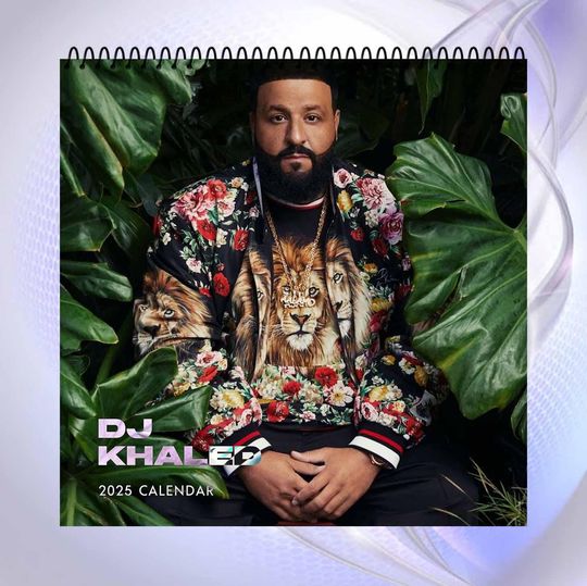 DJ Khaled Calendar 2025,  Idol Calendar, Yearly Calendar, Custom Photos Calendar, 12 Month Photos Calendar