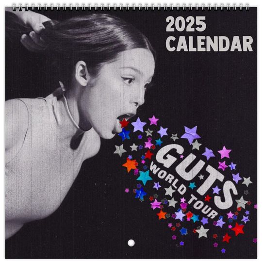 Oli.via Ro.drigo Guts Tour 2025 Calendar High-Quality Printing, Vibrant Full-Color, Perfect Fan Gift